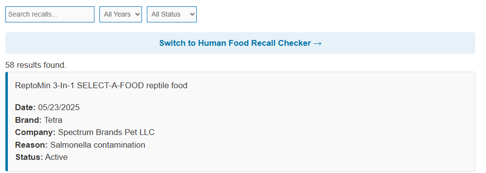 How to check Pet food recalls online for free